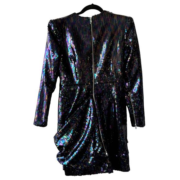 Alex Perry Iris Sequin Draped Mini Dress - Picture 3 of 5